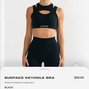 NWT Alphalete Surface Keyhole Bra